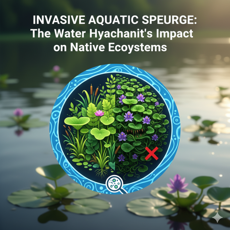 How does the water hyacinth effect the native plants