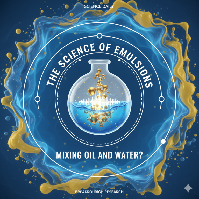 The Science of Emulsions Mixing Oil and Water